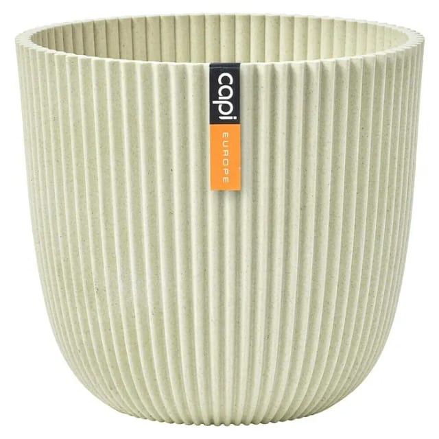 Capi Europe Pflanzgefäß Groove (Ø x H: 16,5 x 15 cm, Beige)