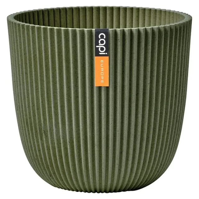 Capi Europe Pflanzgefäß Groove (Ø x H: 13 x 12 cm, Grün)