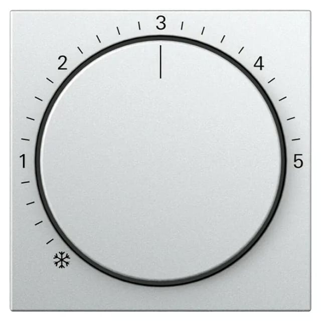 Gira System 55 Thermostat-Abdeckung 270626 (Alu, Kunststoff)