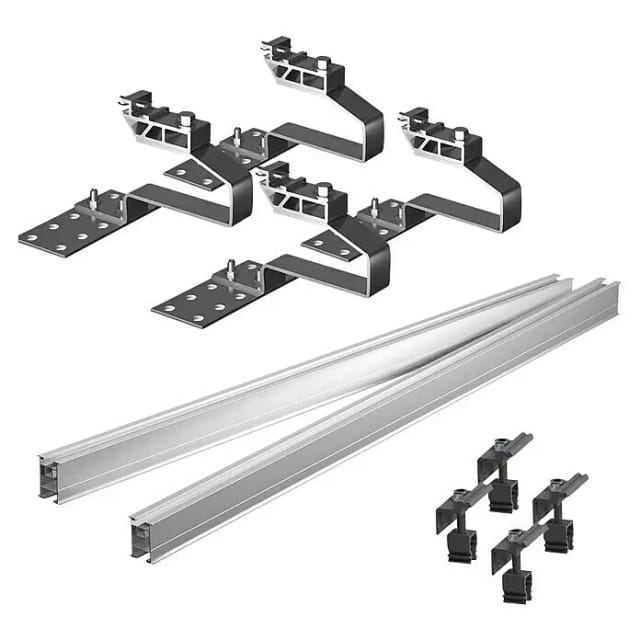 Green Solar Befestigungs-Set (Passend für: 4 Solarmodule, Geeignet für: Schrägdach)