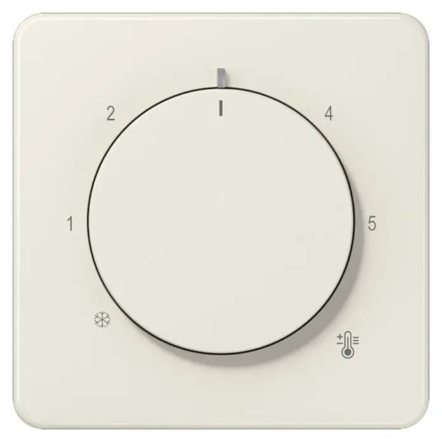 Jung CD 500 Thermostat-Abdeckung CD1749BF (Weiß glänzend, Kunststoff)
