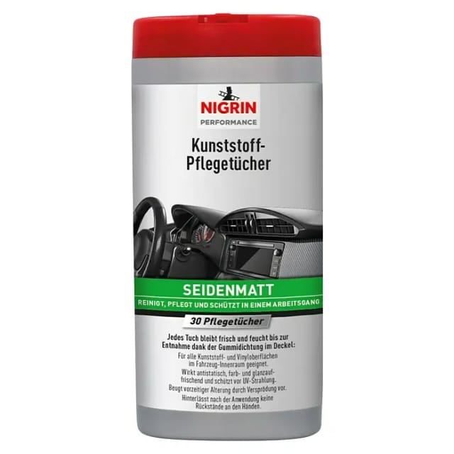 Nigrin Kunststoffpflegetücher Kunststoff-Pflegetücher (Seidenmatt, 30 Stk.)