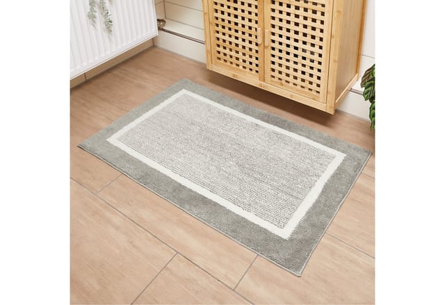 Badteppich Maui (60 x 100 cm, Grau, 100% Polyester)