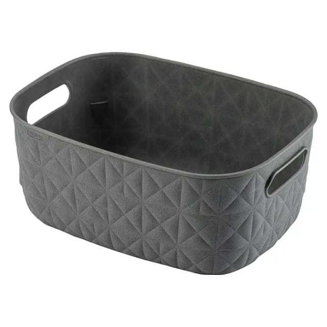 Curver Aufbewahrungsbox Softex (L x B x H: 27 x 19,3 x 11 cm, Kunststoff, Dunkel Grau)