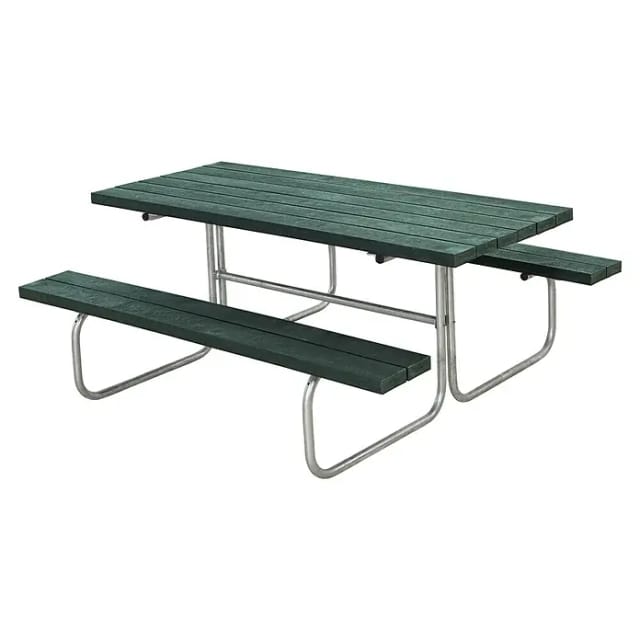 Plus Sitzgruppen-Set Classic (Grün, Stahl/ReTex, 6 Personen, ohne Rückenlehne)
