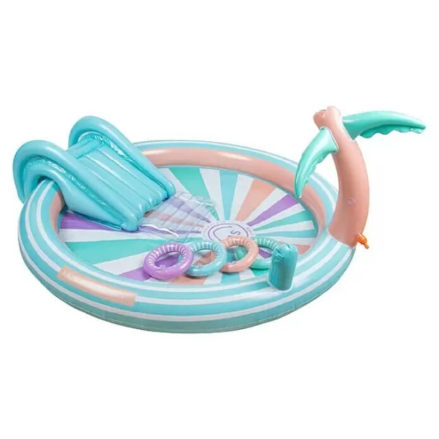 Swim Essentials Planschbecken (203 x 173 x 89 cm, Regenbogen)