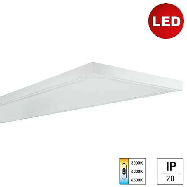 E2 elektro LED-Einbauleuchte Tajo (36 W, L x B x H: 128,5 x 32 x 3 cm, Weiß, Warmweiß)