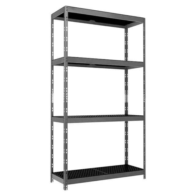 AR Shelving Metallregal Outdoor (H x B x T: 180 x 100 x 38 cm, Traglast pro Boden: 100 kg, Anzahl Böden: 4 Stk., Stecken, Silber)