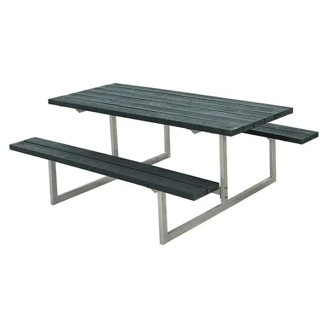 Plus Sitzgruppen-Set Basic (Grau, Stahl/ReTex, 6 Personen, ohne Rückenlehne)
