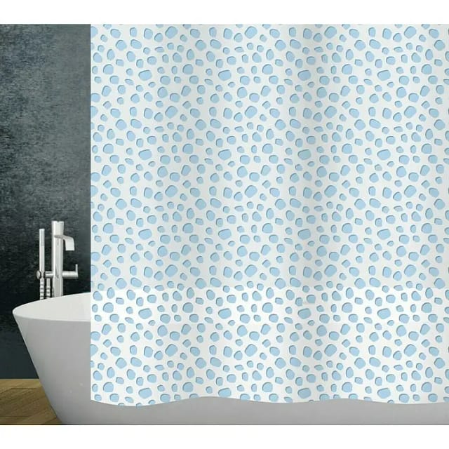 Diaqua Peva Duschvorhang Pebble (B x H: 180 x 200 cm, Hellblau/Weiß)