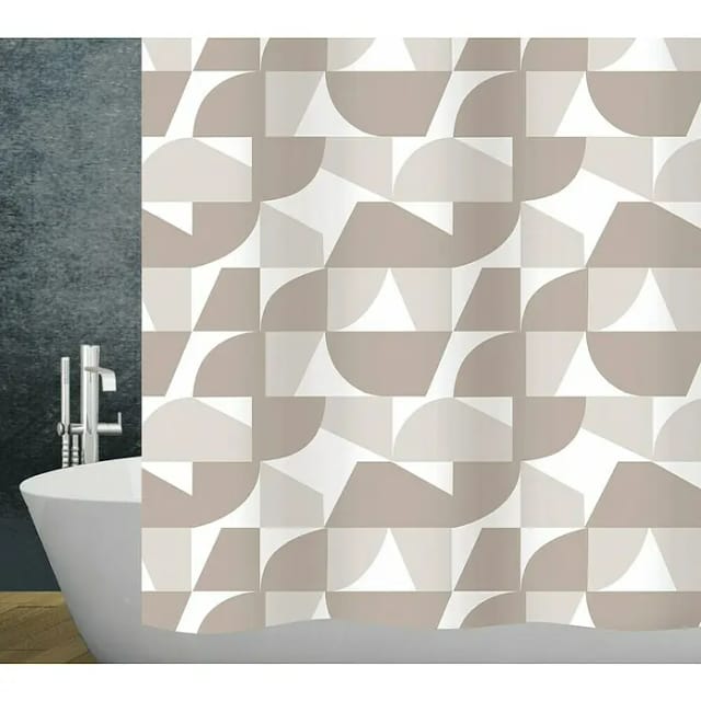 Diaqua Textil-Duschvorhang Pasito (120 x 200 cm, Braun/Weiß)