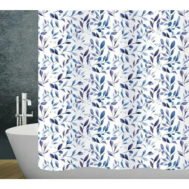 Diaqua Textil-Duschvorhang Lea (B x H: 180 x 200 cm, Blau/Weiß)