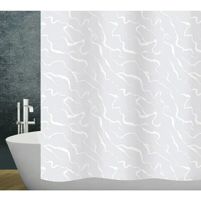 Diaqua Textil-Duschvorhang Dorian (240 x 180 cm, Grau/Weiß)