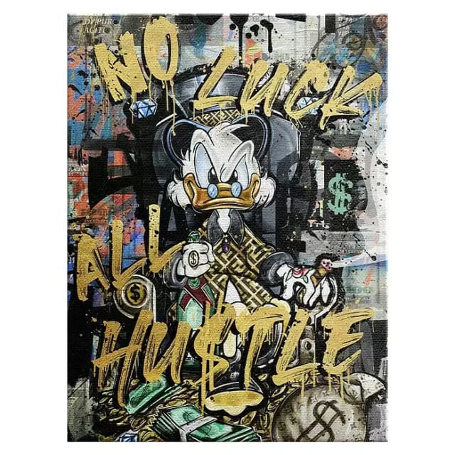 Dotcomcanvas Leinwandbild (All Hustle Duck, B x H: 75 x 100 cm)