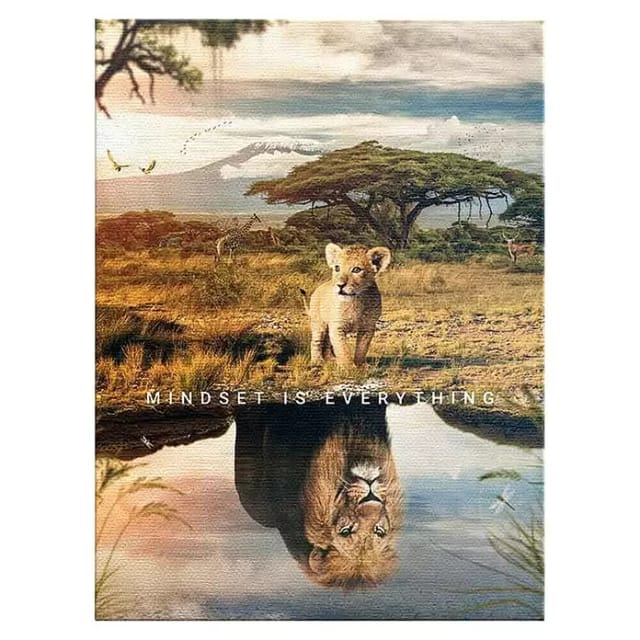 Dotcomcanvas Leinwandbild (Mindset Is Everything Africa, B x H: 60 x 80 cm)