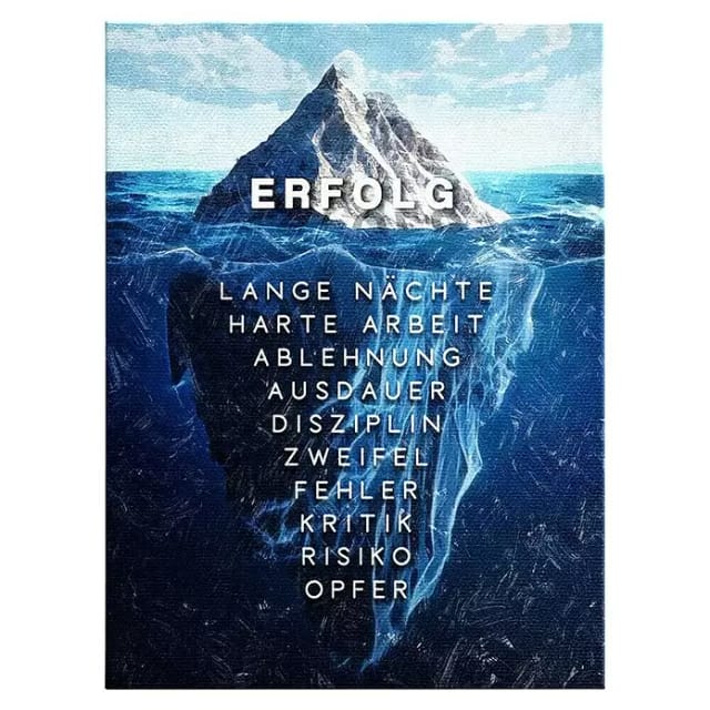 Dotcomcanvas Leinwandbild (Eisberg des Erfolgs, B x H: 120 x 160 cm)