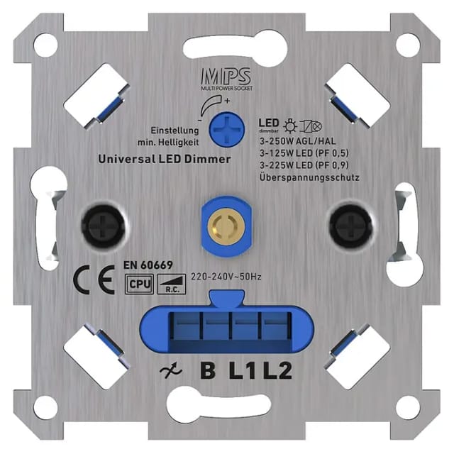 Dimmer-Einsatz (Passend für: Glüh-/Halogen-/LED-Lampen 3-225 W)