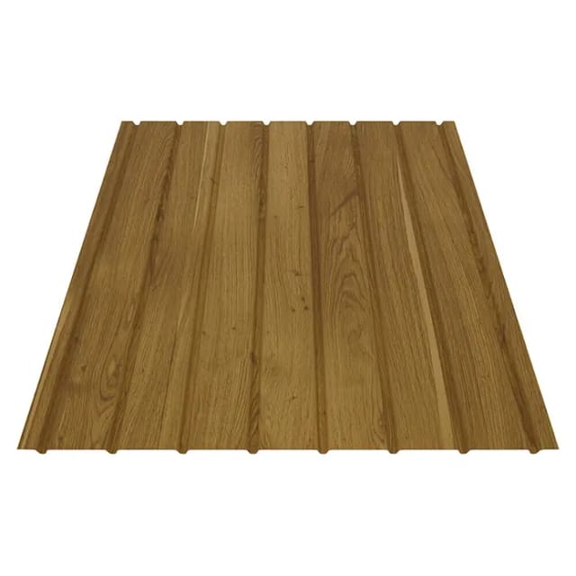 Metdach Wandpaneel H12 (400 x 91 cm, Goldeiche, Stahl)