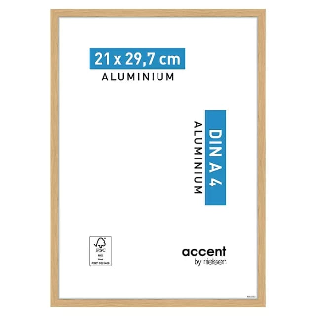 Nielsen Alurahmen Duo (DIN A4 / 21 x 29,7 cm, Eiche)