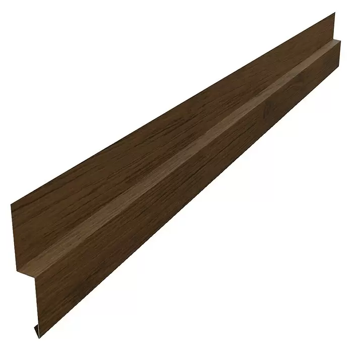 Metdach Sockelprofil WP (Nussbaum, Länge: 100 cm, Stahl)