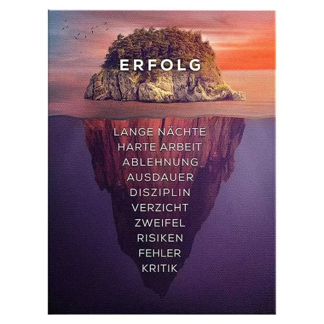 Dotcomcanvas Leinwandbild (Insel des Erfolgs, B x H: 90 x 120 cm)