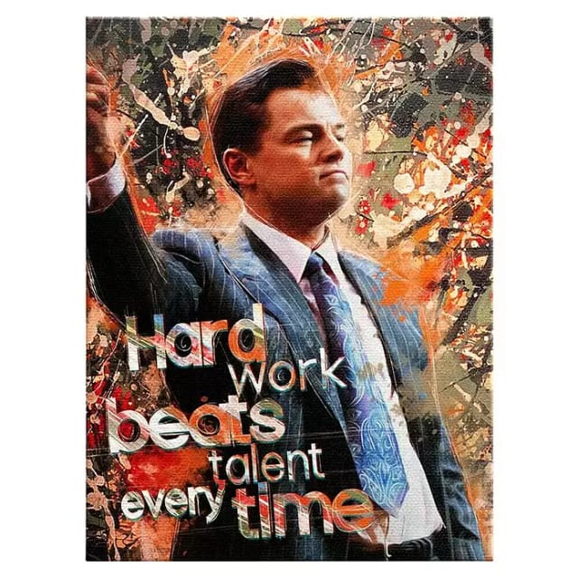 Dotcomcanvas Leinwandbild (Hard Work Beats Talent Everytime, B x H: 90 x 120 cm)