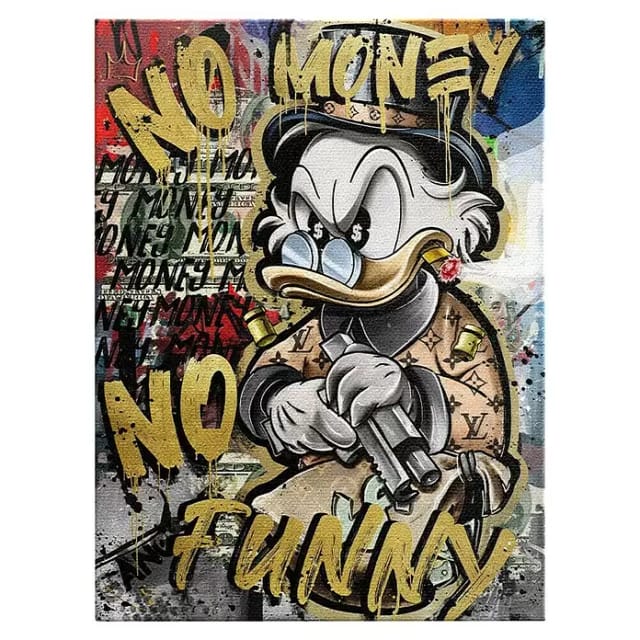 Dotcomcanvas Leinwandbild (No Money Duck, B x H: 60 x 80 cm)