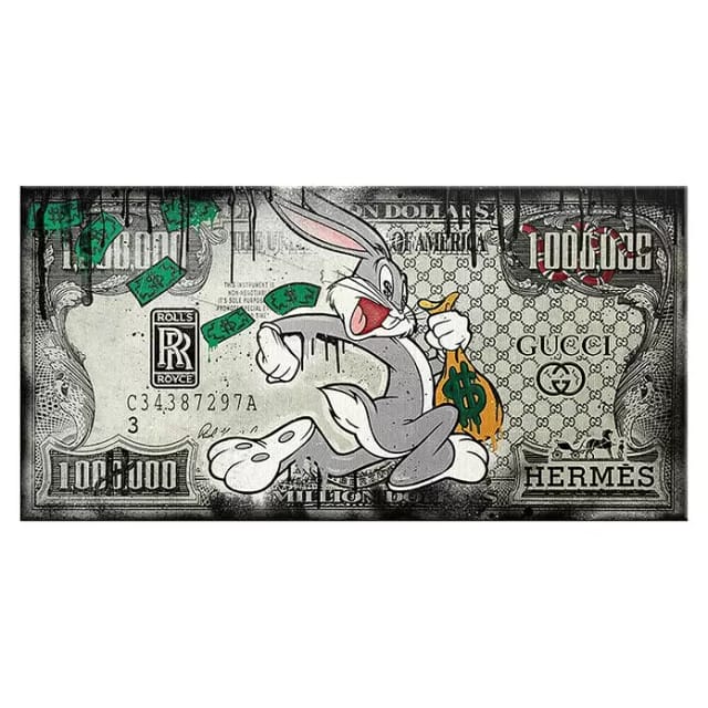 Dotcomcanvas Leinwandbild (Fast Bunny, B x H: 150 x 75 cm)