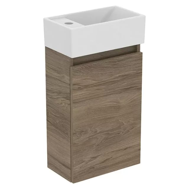 Ideal Standard Eurovit Badmöbel-Set + (37 cm, Nussbaum, Hahnloch: Links)