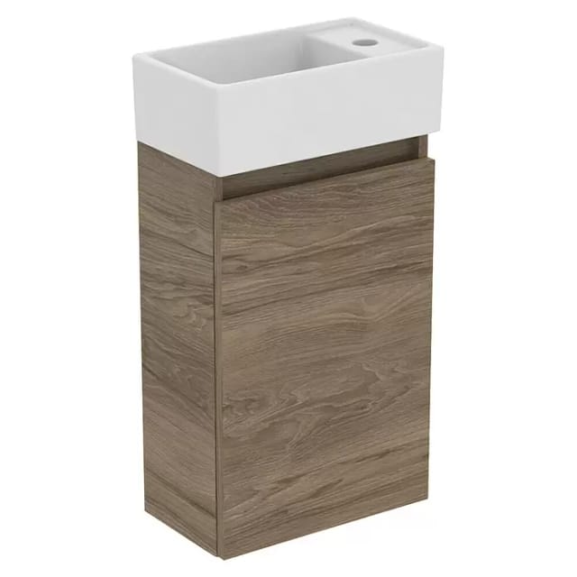 Ideal Standard Eurovit Badmöbel-Set + (37 cm, Nussbaum, Hahnloch: Rechts)
