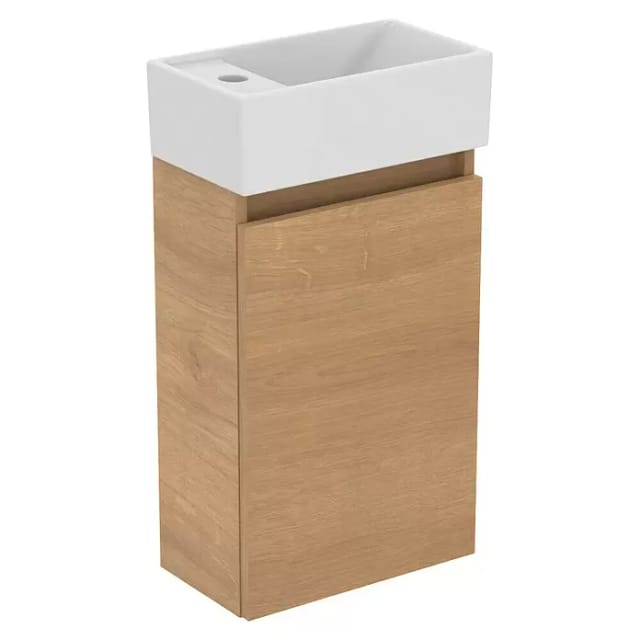 Ideal Standard Eurovit Badmöbel-Set + (37 cm, Hamilton Eiche, Hahnloch: Links)