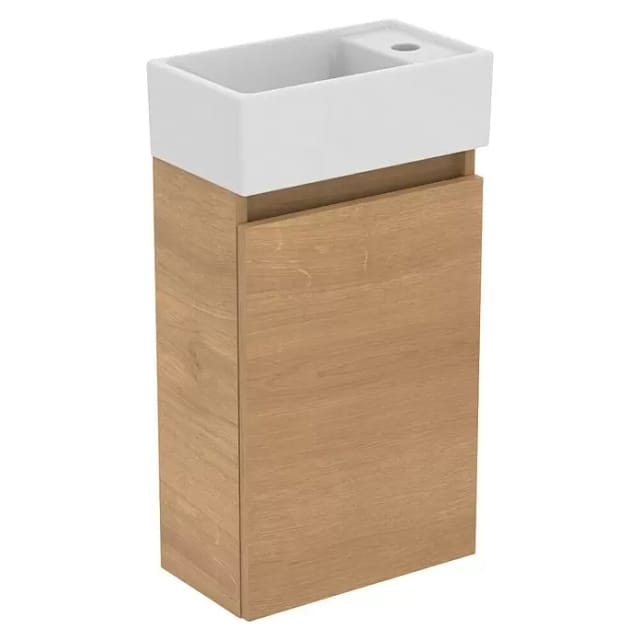 Ideal Standard Eurovit Badmöbel-Set + (37 cm, Hamilton Eiche, Hahnloch: Rechts)
