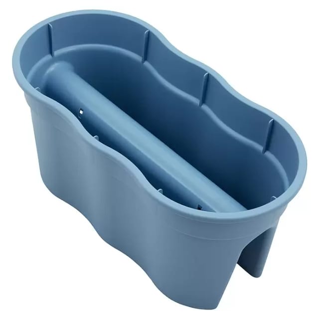 KHW Geländerkasten Flowerclip XL (Außenmaß (L x B x H): 57,5 x 27,7 x 27,5 cm, Kunststoff, Blau)