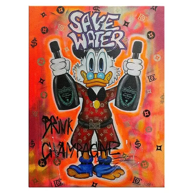 Dotcomcanvas Leinwandbild (Save Water Drink Champagne, B x H: 30 x 40 cm)