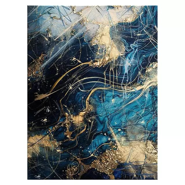 Dotcomcanvas Leinwandbild (Blue Thunder - Abstrakt, B x H: 150 x 200 cm)