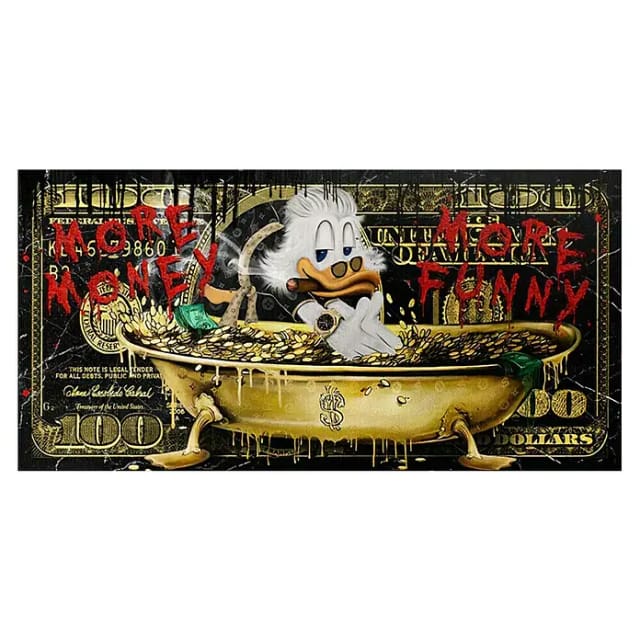 Dotcomcanvas Leinwandbild (More Money Duck, B x H: 150 x 75 cm)