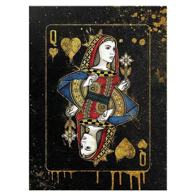 Dotcomcanvas Leinwandbild (Queen Card, B x H: 150 x 200 cm)
