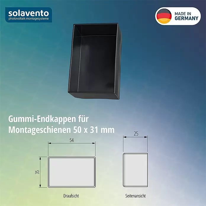 Solavento Endkappen (30 x 50 x 55 mm, Geeignet für: Schrägdach)