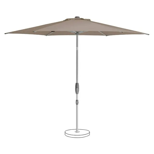 Suncomfort Marktschirm Shell-Turn (Light Taupe, Durchmesser Bespannung: 300 cm)