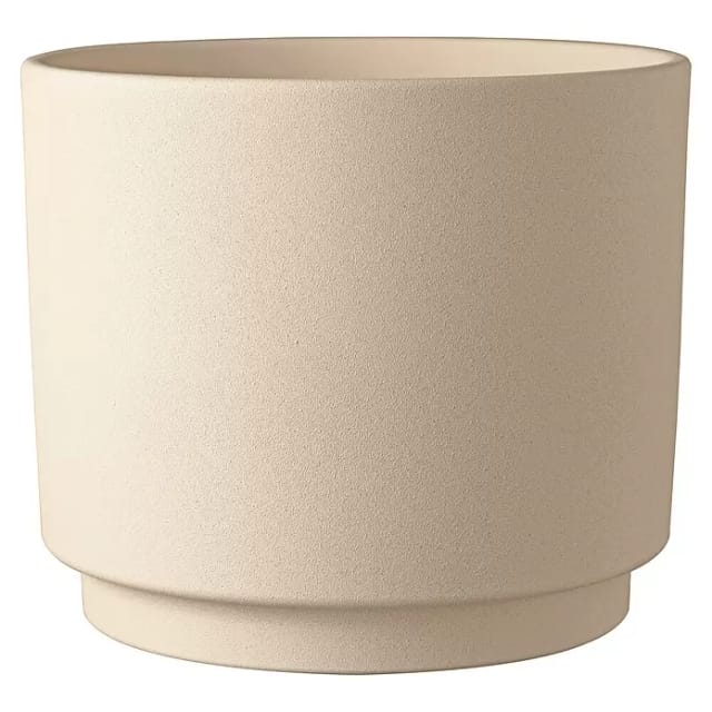 Soendgen Keramik Übertopf rund Oslo Stone (Außenmaß (Ø x H): 16 x 13 cm, Saharbeige, Keramik)