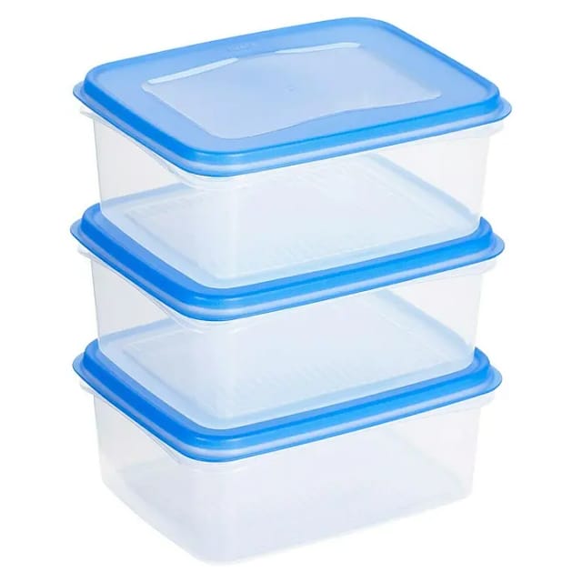 Sunware Gefrierdose Club Cuisine (1,2 l, L x B x H: 17,5 x 14 x 7 cm, Farbe Deckel: Blau)