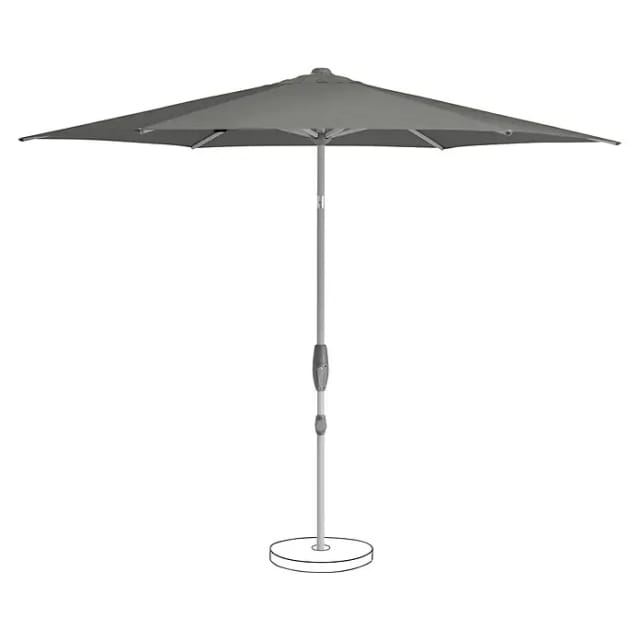 Suncomfort Marktschirm Shell-Turn (Steingrau, Durchmesser Bespannung: 300 cm)