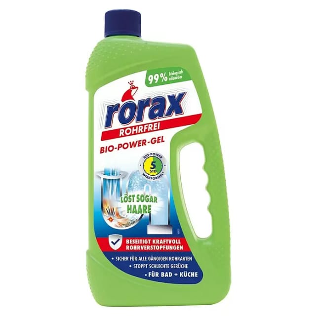 Rorax Rohrreiniger Rohrfrei Bio-Power-Gel (1 l, Flasche)
