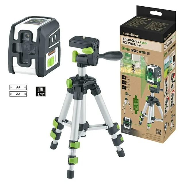 Laserliner Kreuzlinienlaser SmartCross-Laser GX Work Set (Max. Arbeitsbereich: 0 m - 40 m)