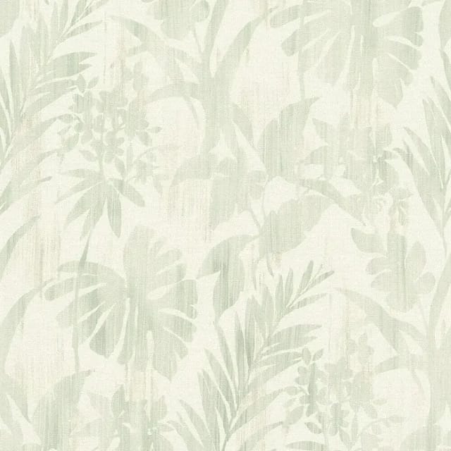 Rasch Beachhouse Vliestapete Pastelles Pflanzenmotiv (Hellgrün, Floral, 10,05 x 0,53 m)
