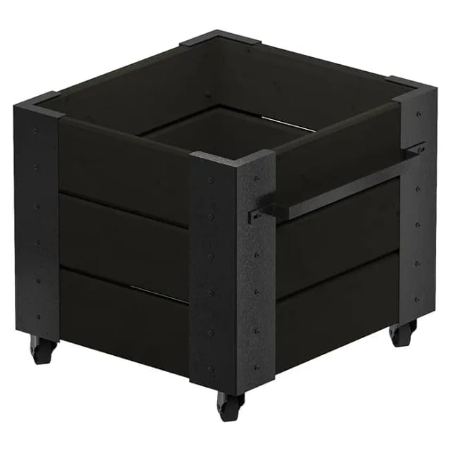 Plus Pflanzkasten Cubic (Außenmaß (L x B x H): 46 x 50 x 45 cm, Holz, Schwarz)