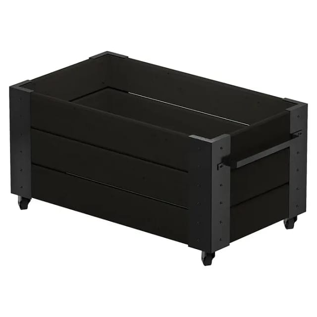 Plus Pflanzkasten Cubic (Außenmaß (L x B x H): 87 x 50 x 45 cm, Holz, Schwarz)