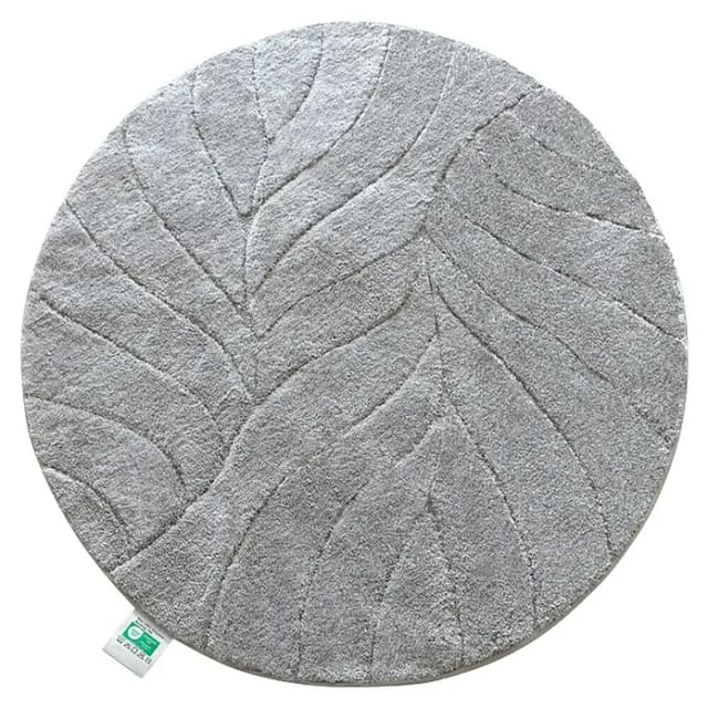 Floordirekt Badteppich Maris (120 x 120 cm, Silber, 100% Polyester)