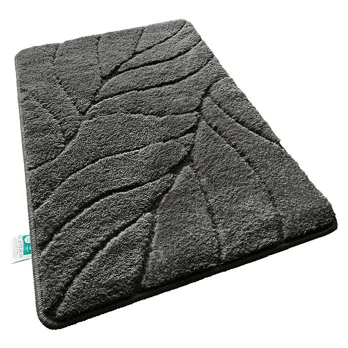 Floordirekt Badteppich Maris (60 x 40 cm, Dunkelgrau, 100% Polyester)