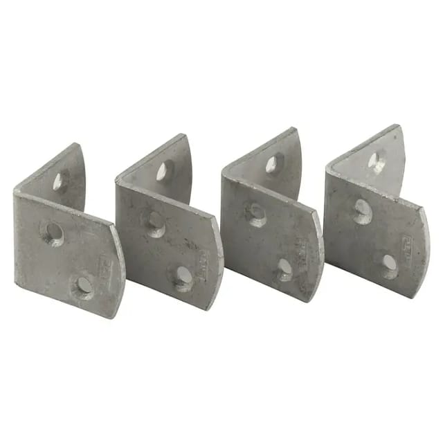 Plus Winkelverbinder (L x B x H: 3,7 x 3,7 x 3 cm, Silber, 4 Stk.)